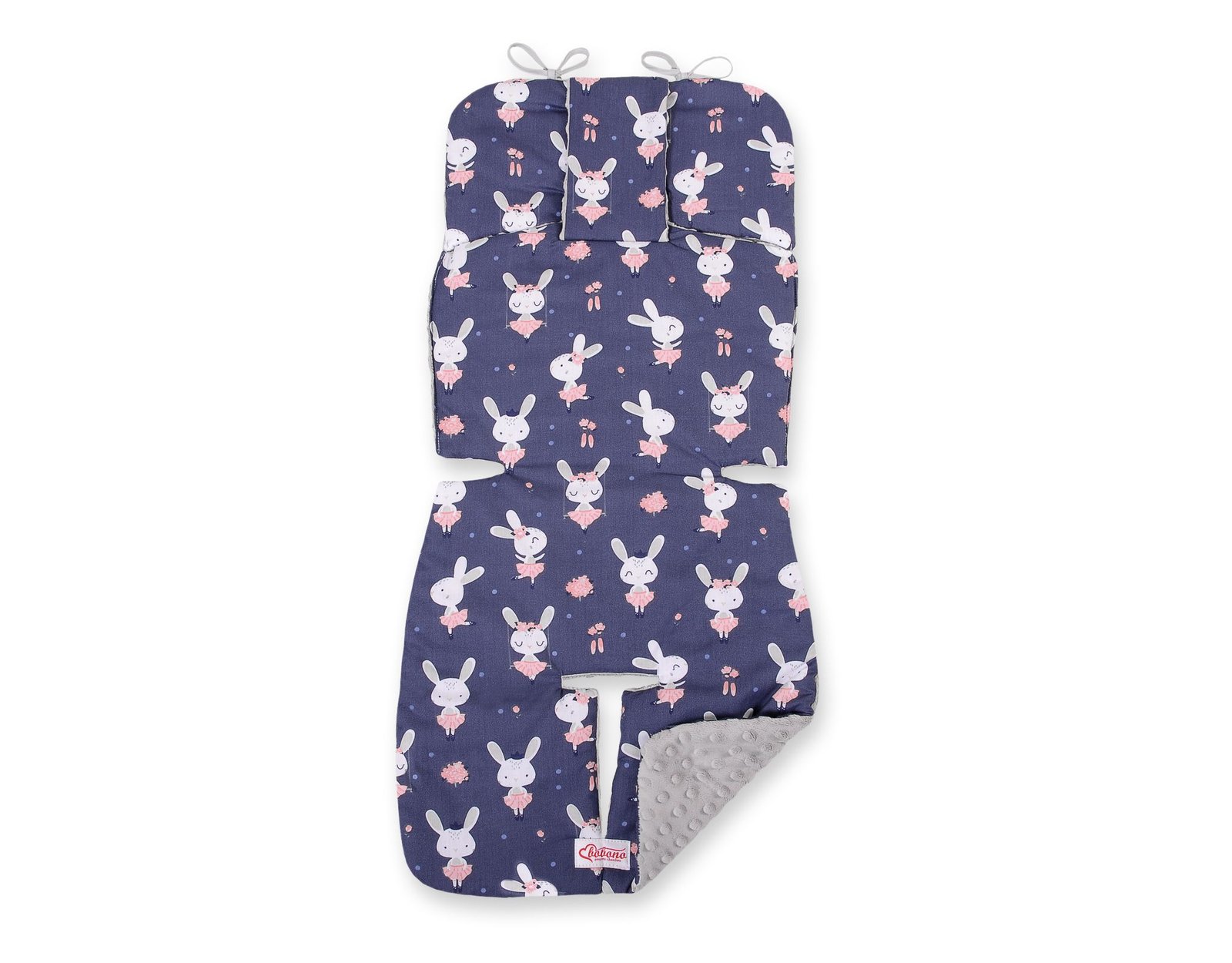 Double-sided cart insert BOBONO - rabbits navy blue/gray