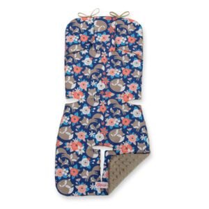 Double-sided cart insert BOBONO - fox family on blue/brown