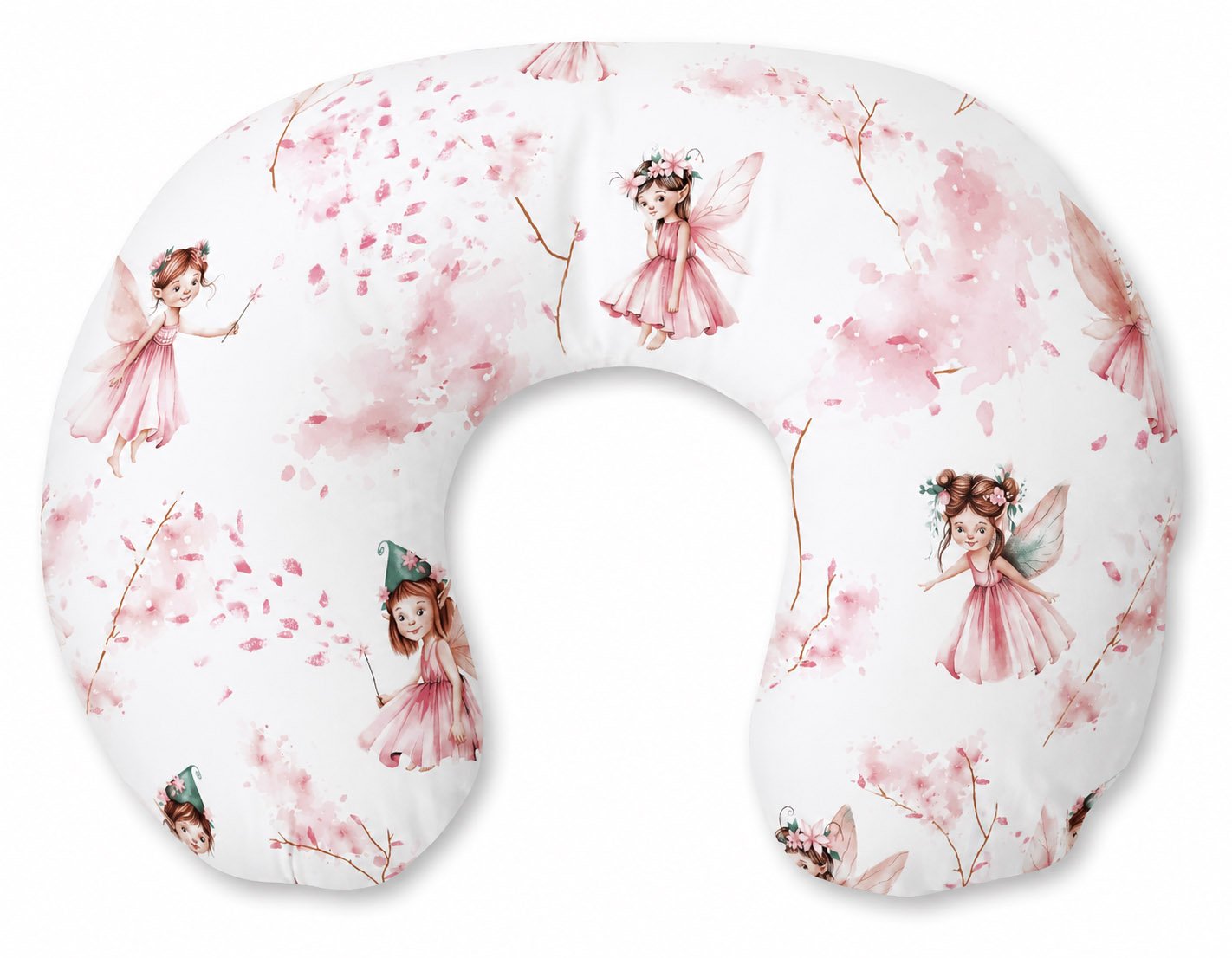 Maitinimo pagalvė „Croissant“, nuimamas užvalkalas, rankoms laisvoms maitinti – Blossom Fairies