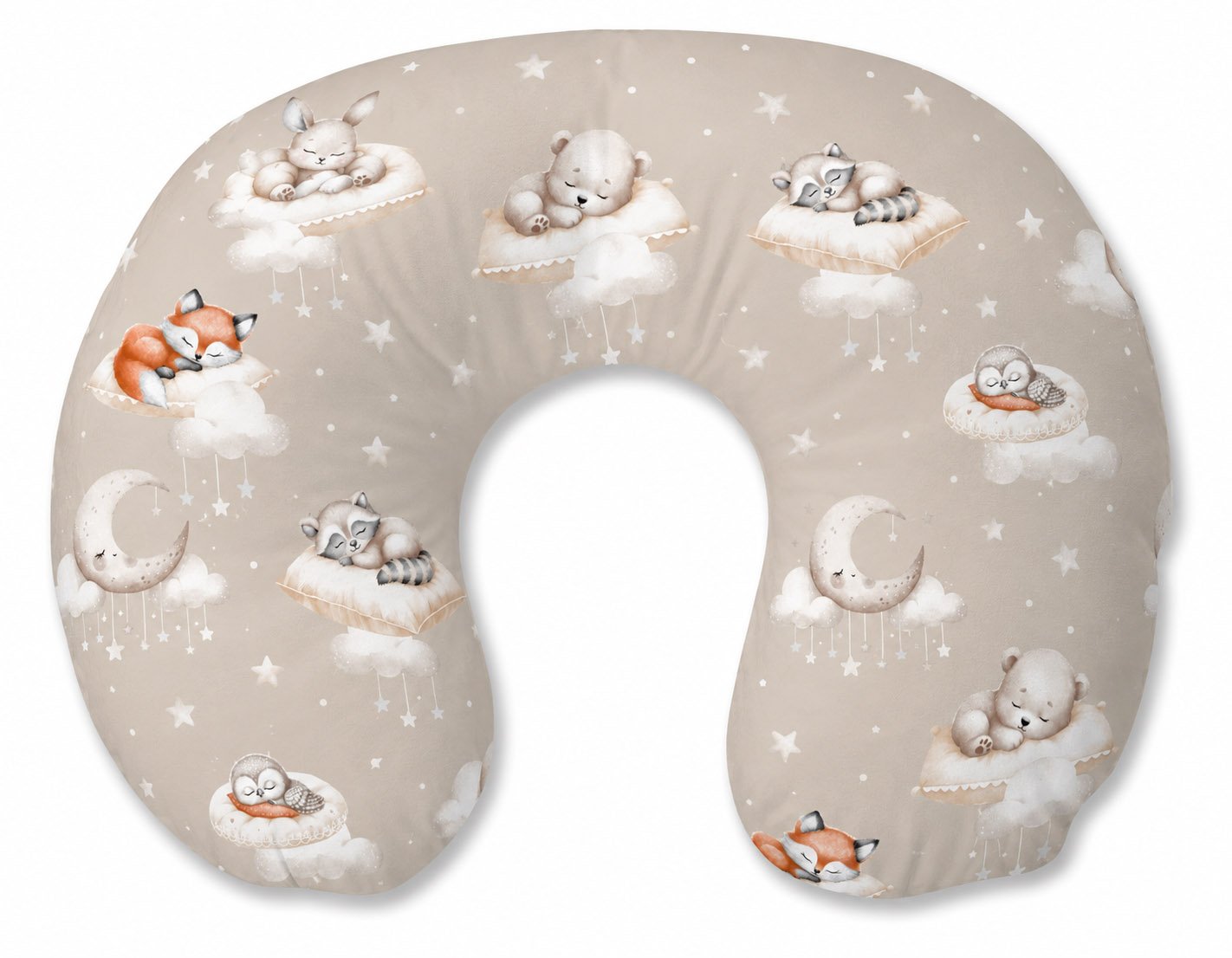 Maitinimo pagalvė „Croissant“, nuimamas užvalkalas, rankoms laisvoms maitinti – Twinkle Woodland