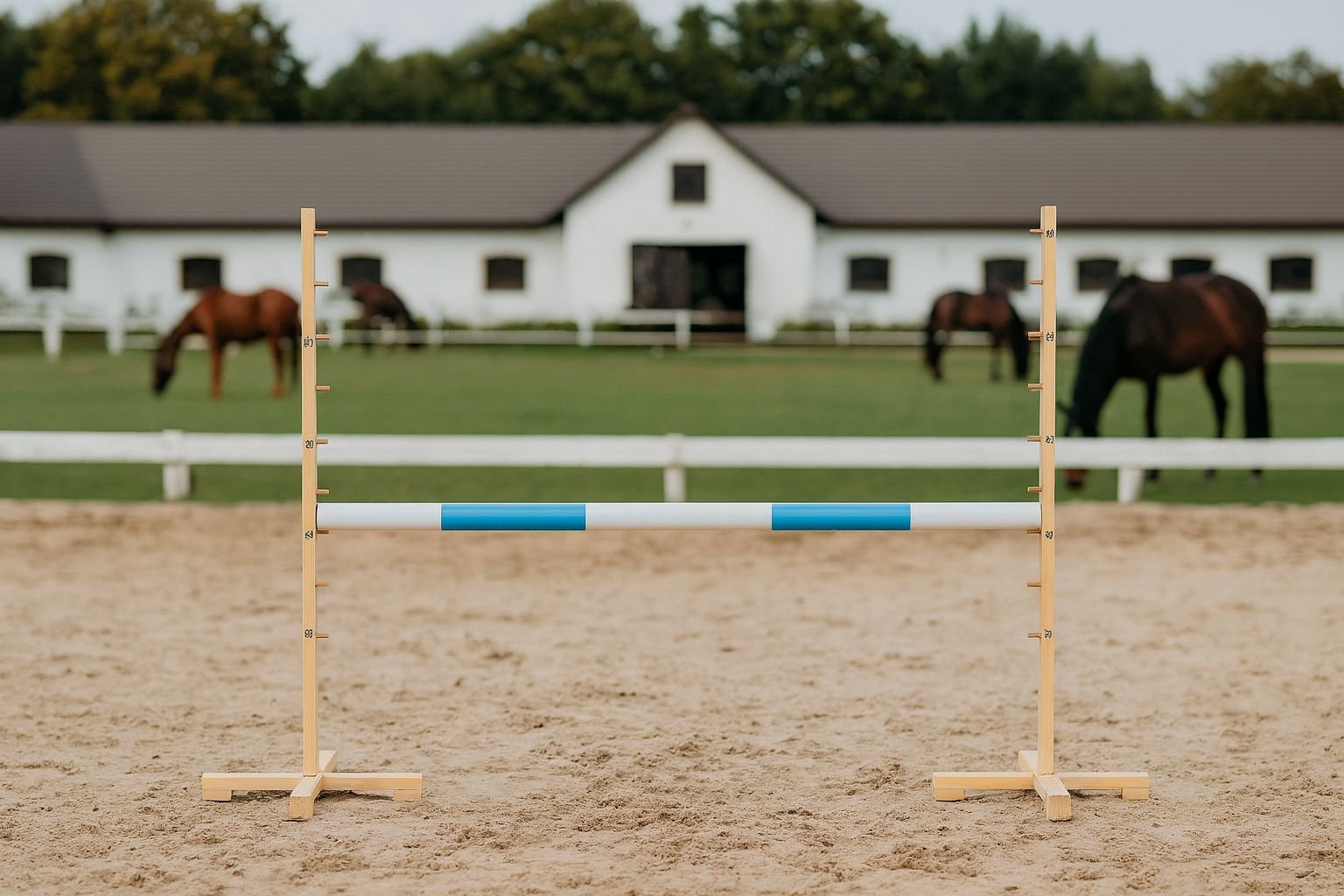 Šuolio kliūtis Hobby Horse, 120cm, šviesiai mėlyna kartelė - Image 2