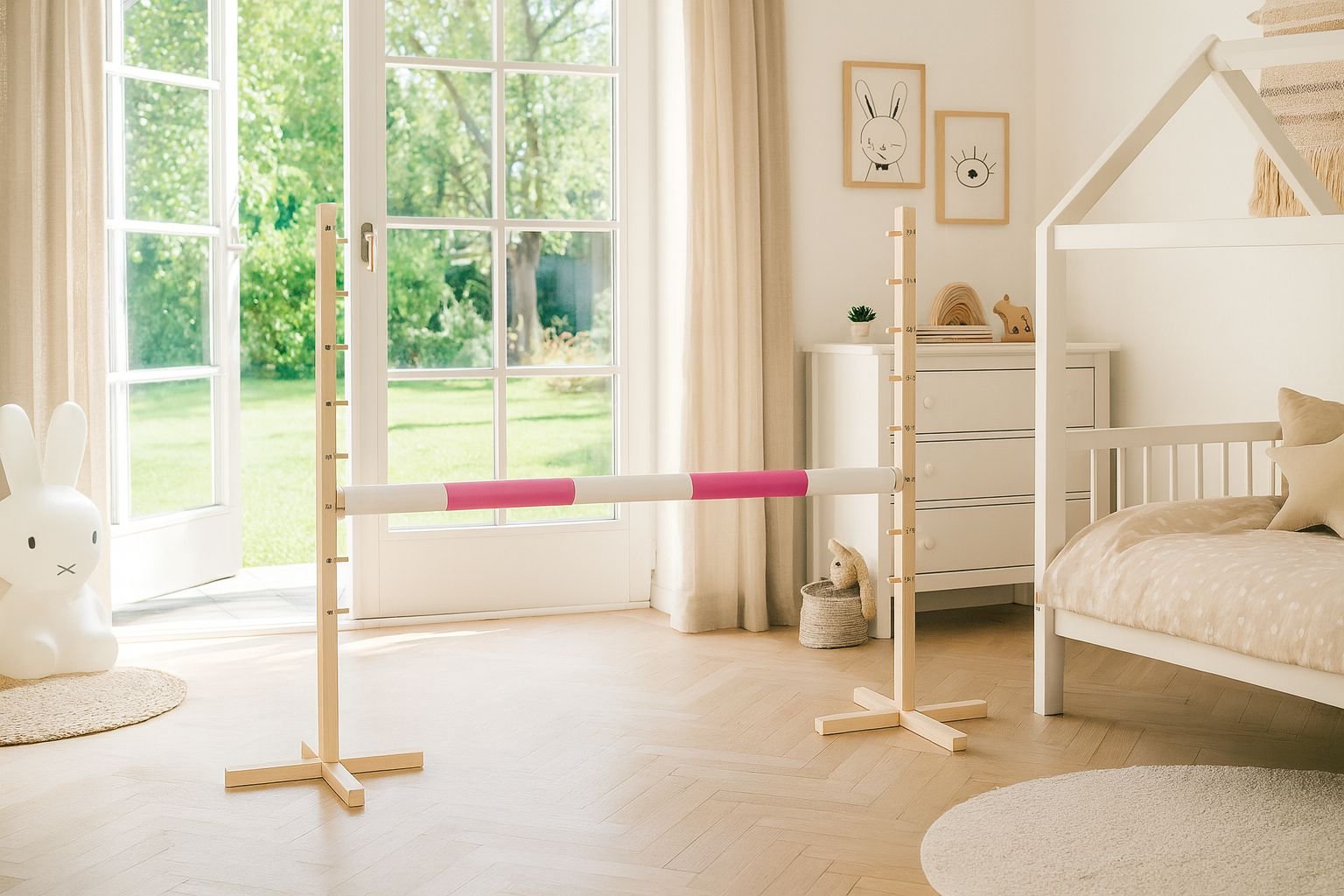 Hobby Horse šuolio kartelė - rožinė - 120 cm - Image 3