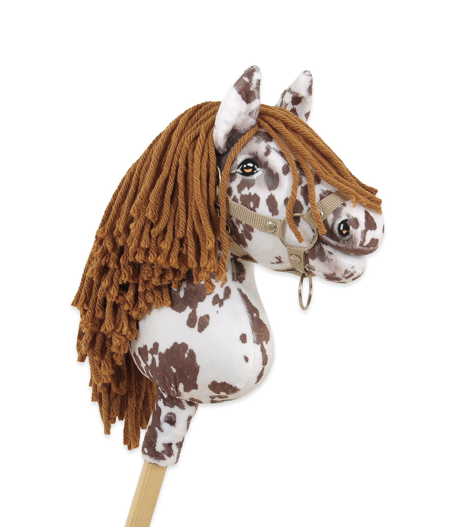 Arkliukas ant lazdos Super Hobby Horse Premium - rudas dėmėtas su rudais karčiais A4 - Image 3