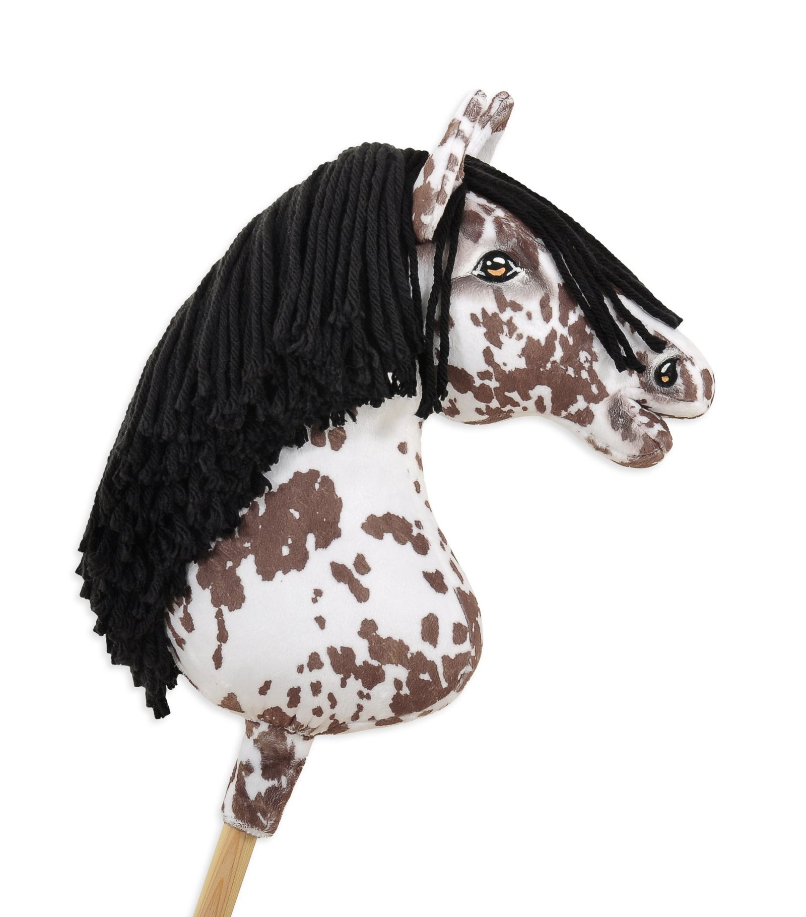 Arkliukas ant lazdos Super Hobby Horse Premium - rudas dėmėtas arklys su juodais karčiais A3 - Image 3