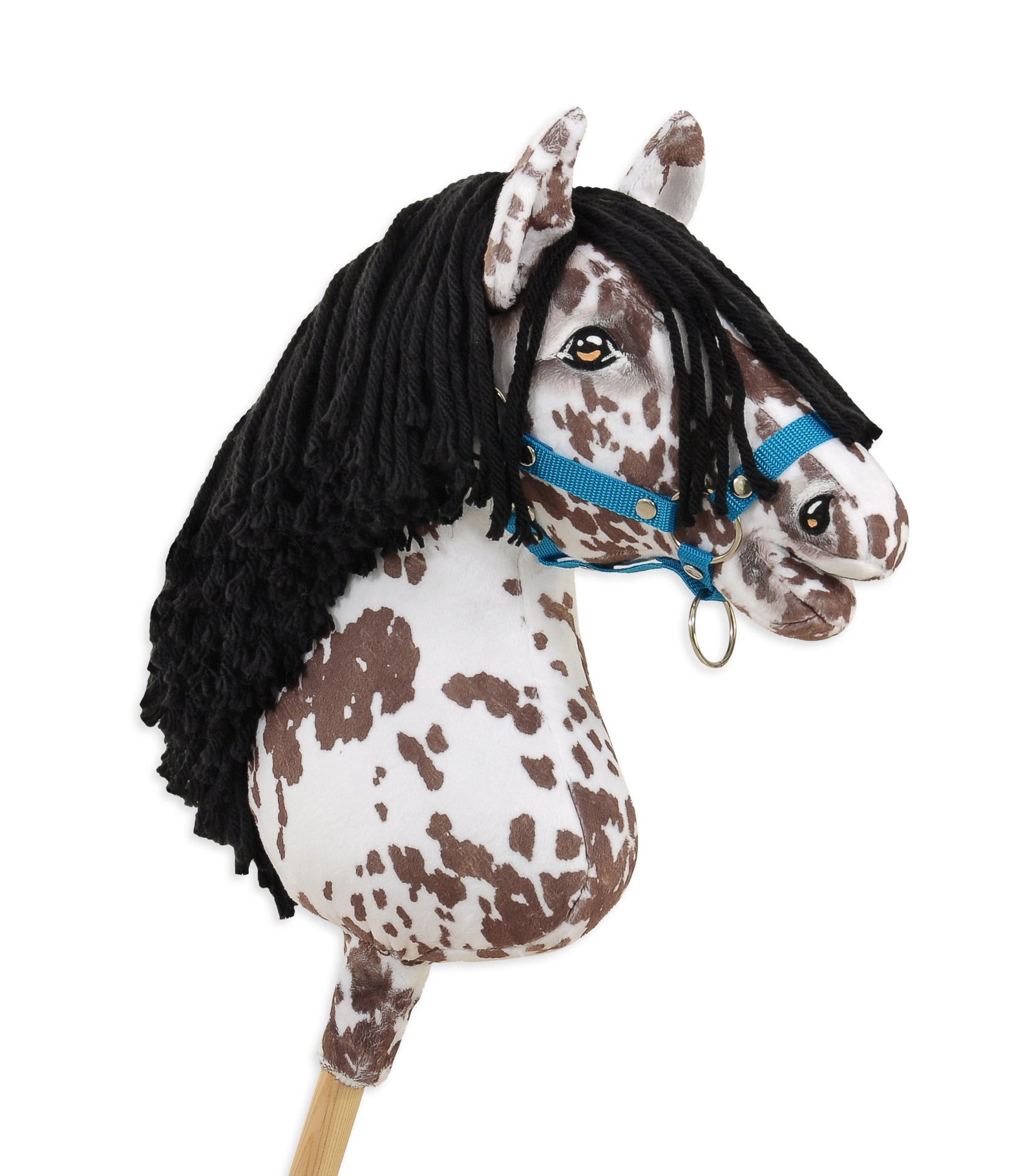 Arkliukas ant lazdos Super Hobby Horse Premium - rudas dėmėtas arklys su juodais karčiais A3 - Image 4