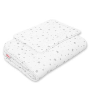 Bedding set 2-pcs 75x100cm NEWBORN - mini gray stars