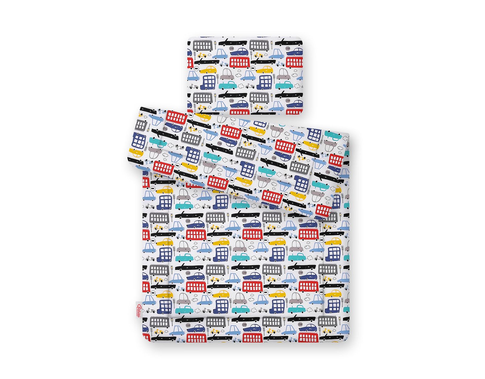 Patalynės komplektas, 2 dalių, 75x100cm NEWBORN - spalvingi automobiliukai - Image 2