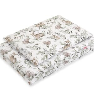 Baby cotton bedding set 2-pcs 135x100 cm- woodland olive