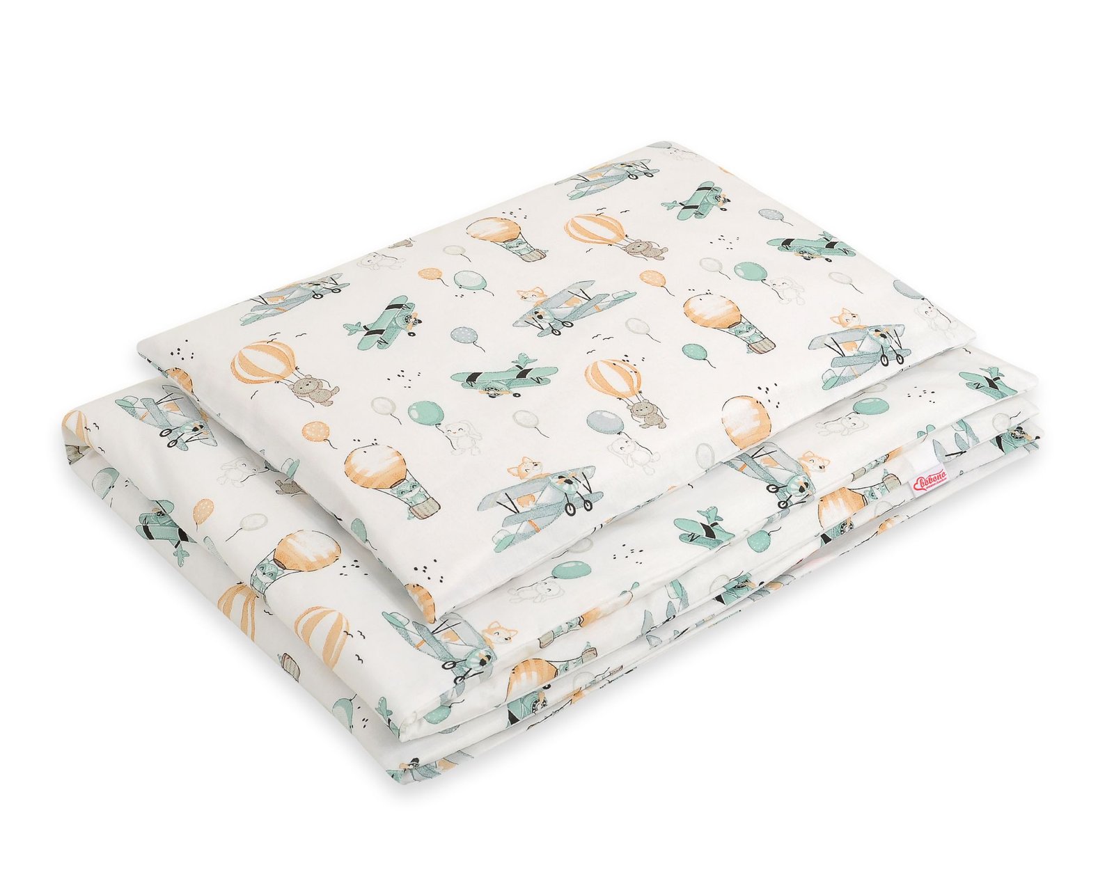 Baby cotton bedding set 2-pcs 135x100 cm- sky adventure