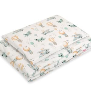 Baby cotton bedding set 2-pcs 120x90 cm- sky adventure