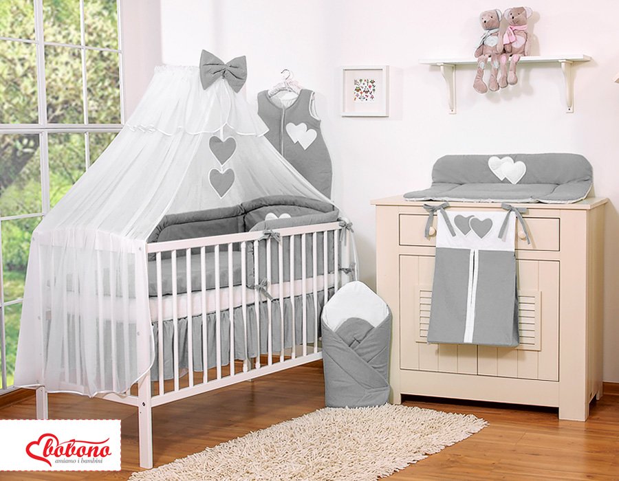 Uodų tinklas iš šifono – Kabančios širdelės, antracito - Image 7