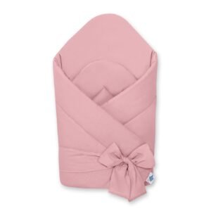 Kūdikio lizdas su sustandinimu ir kaspinu - pastelinė rožinė