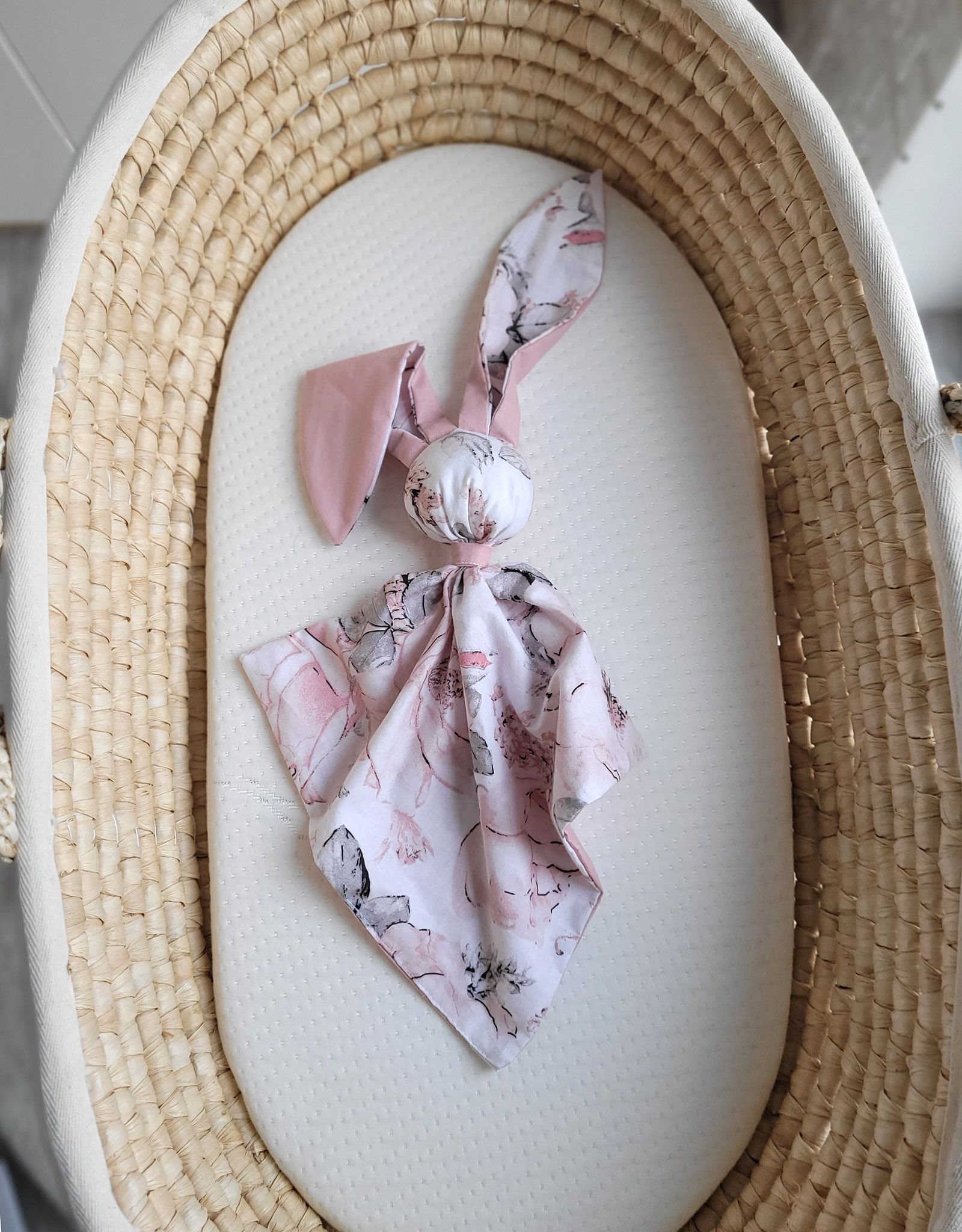 DOUDOU minkšta, jauki medvilninė kiškučio antklodėlė - Sepijos rožės/pastelinė rožinė - Image 4
