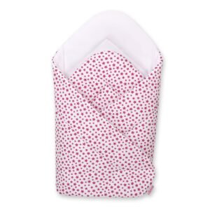Baby nest - white-wine red stars
