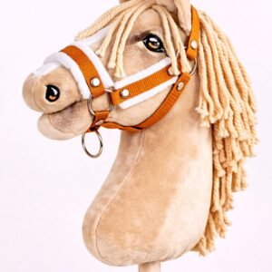 Reguliuojamas apynasris Hobby Horse žirgeliui A3 - imbierinė su baltu pūkeliu