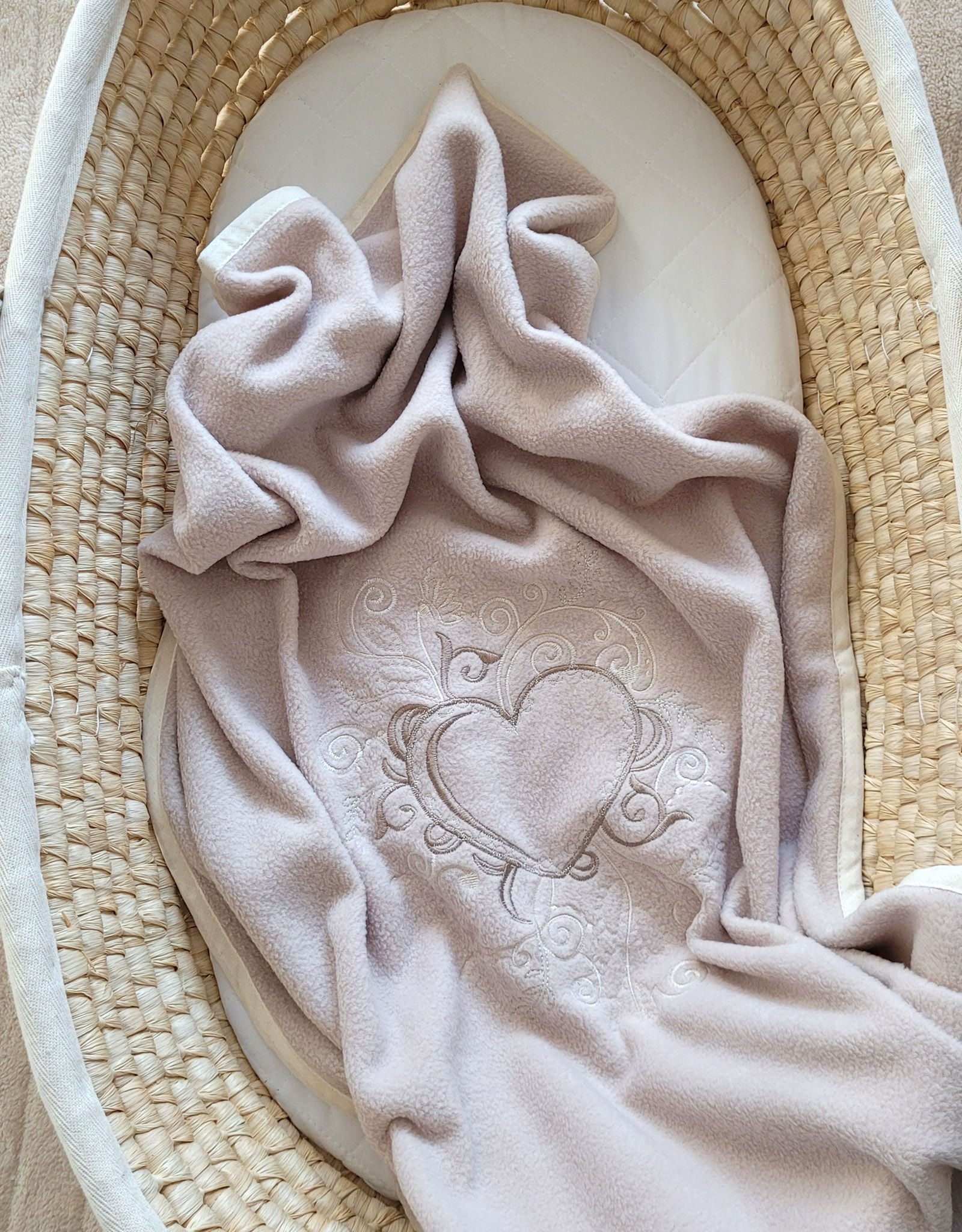 Flisinė antklodė kūdikiams – Chic, smėlio spalvos - Image 3