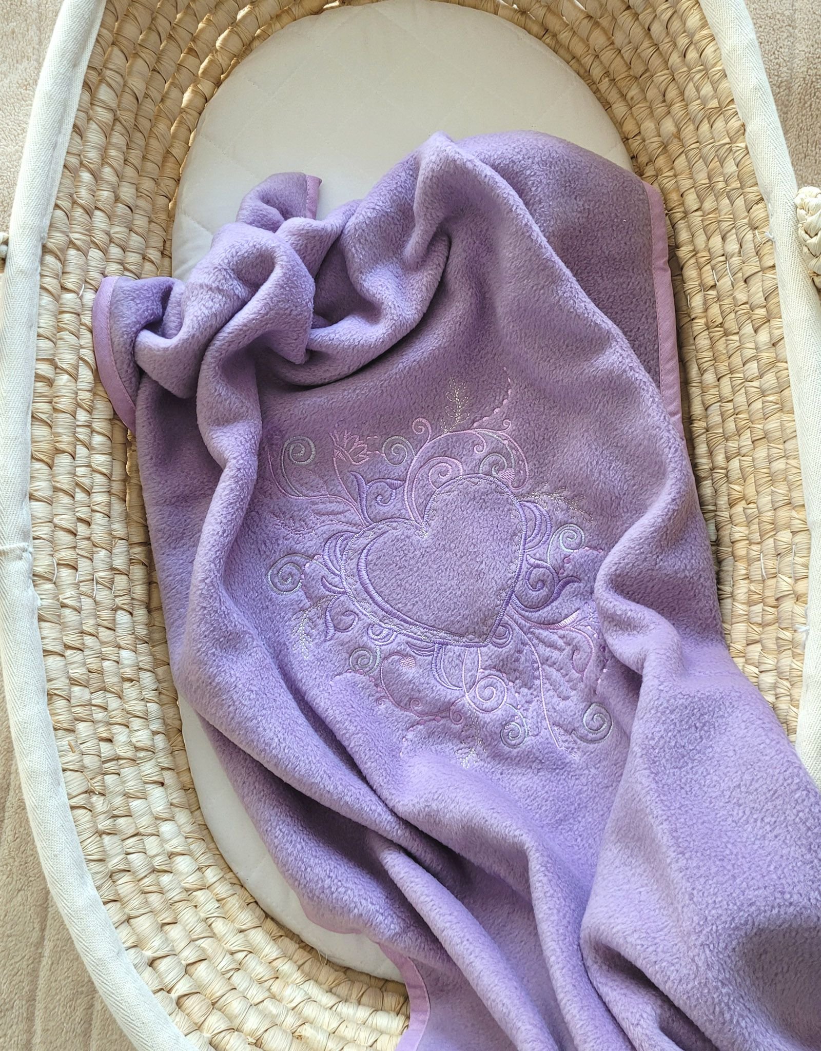 Flisinė antklodė kūdikiams – Chic, alyvinė - Image 3