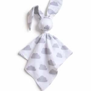 DOUDOU minkšta, jauki medvilninė kiškučio antklodėlė - Pilki debesys