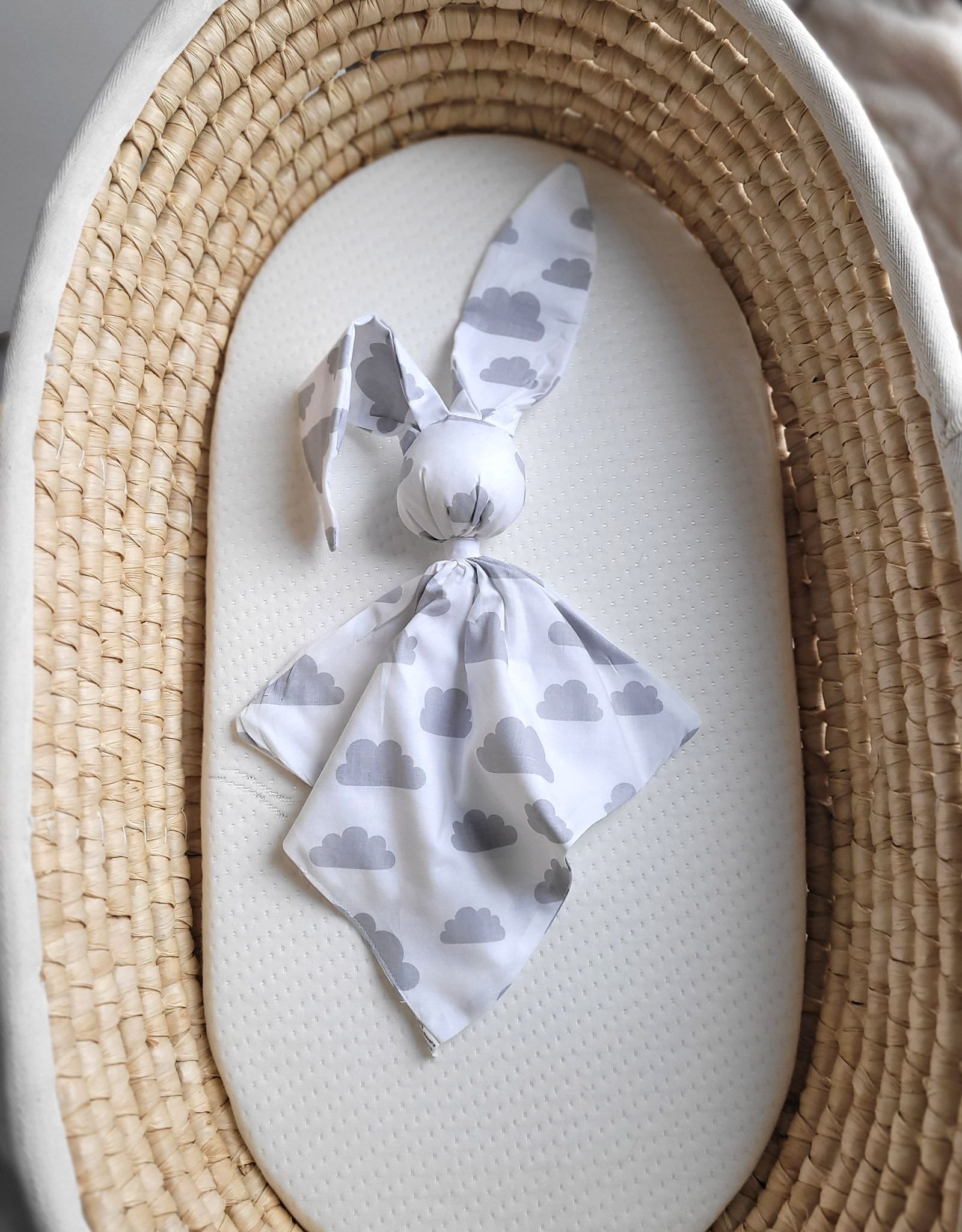 DOUDOU minkšta, jauki medvilninė kiškučio antklodėlė - Pilki debesys - Image 2