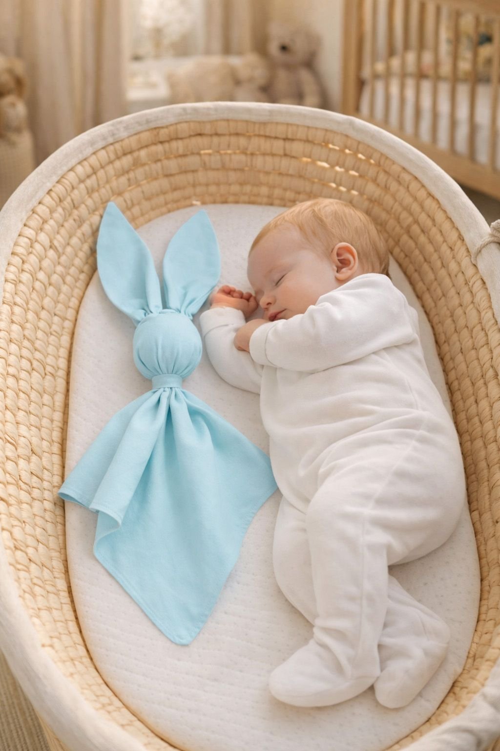 DOUDOU minkšta, jauki medvilninė kiškučio antklodėlė - Mėtinė - Image 5