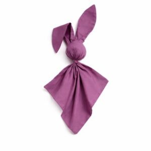 DOUDOU minkšta, jauki medvilninė kiškučio antklodėlė - Pastelinė violetinė