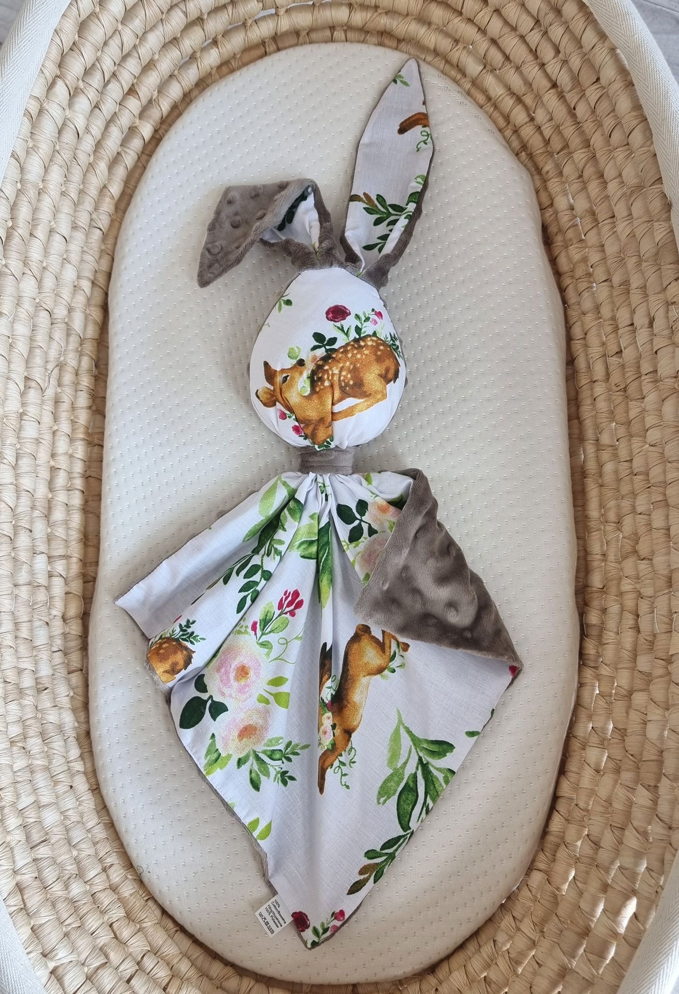 DOUDOU meilus dvipusis triušiukas iš medvilnės ir minky - Miške - pilka - Image 3