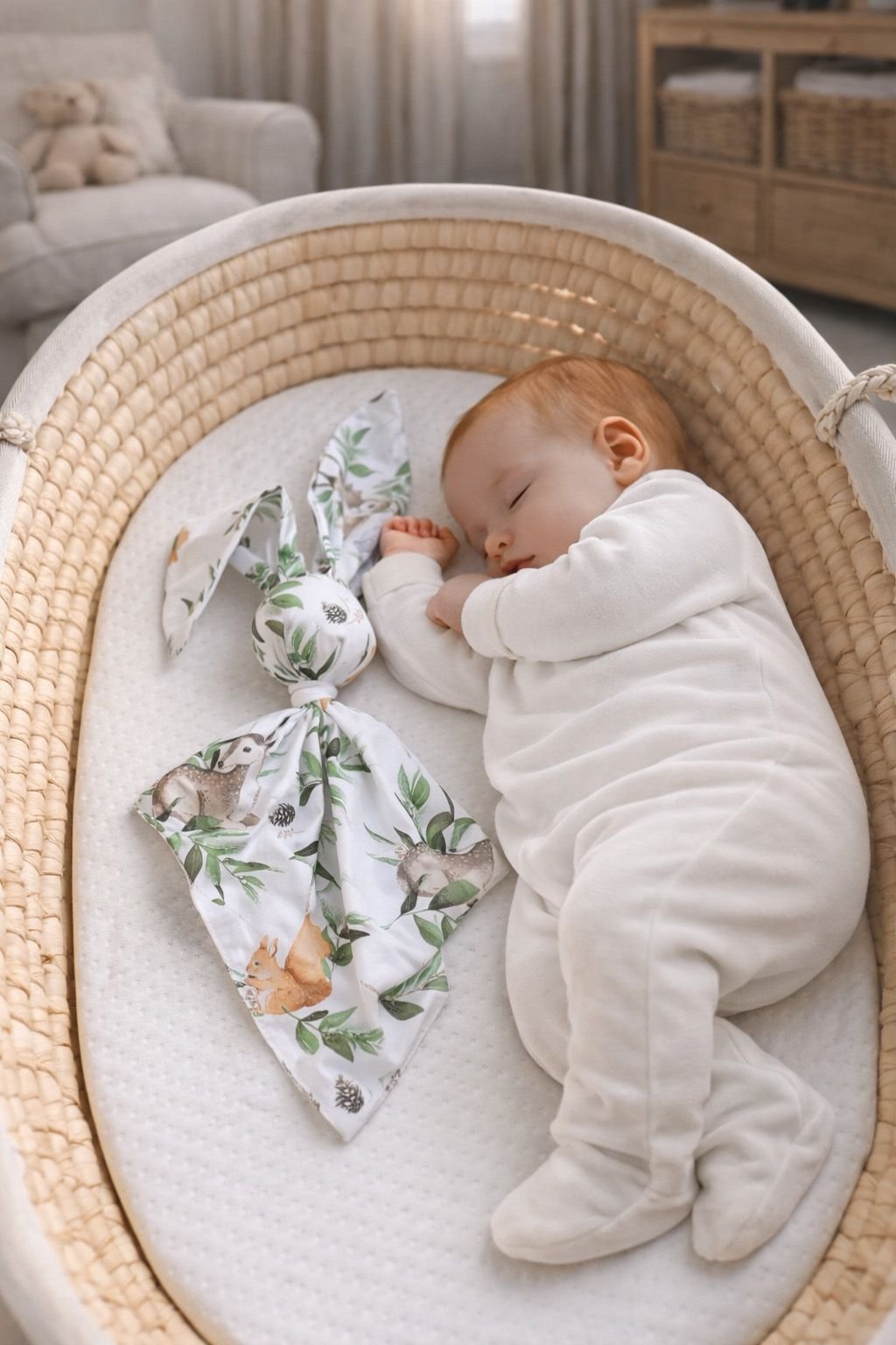 DOUDOU minkšta, jauki medvilninė kiškučio antklodėlė - Miško žalia - Image 5