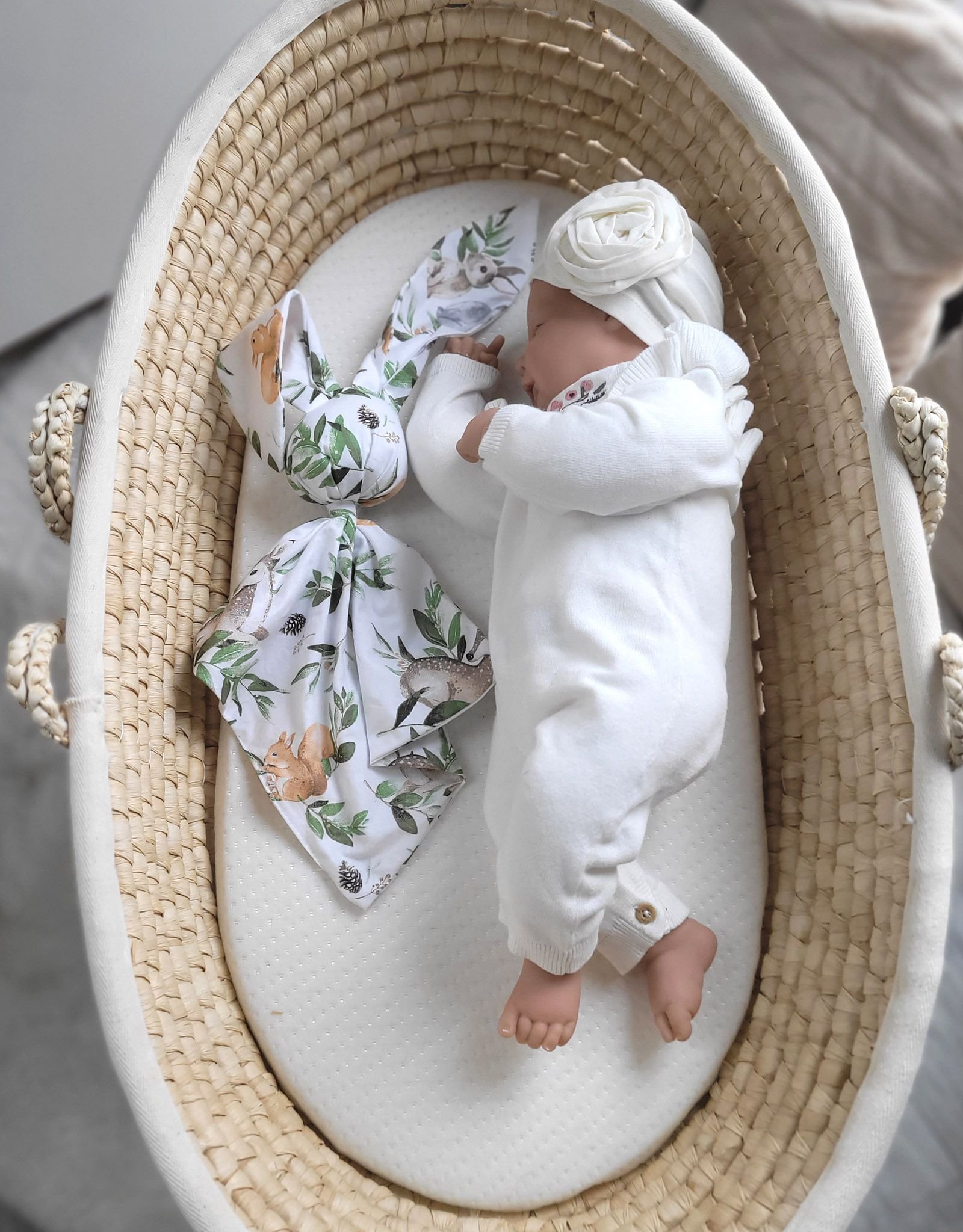 DOUDOU minkšta, jauki medvilninė kiškučio antklodėlė - Miško žalia - Image 4