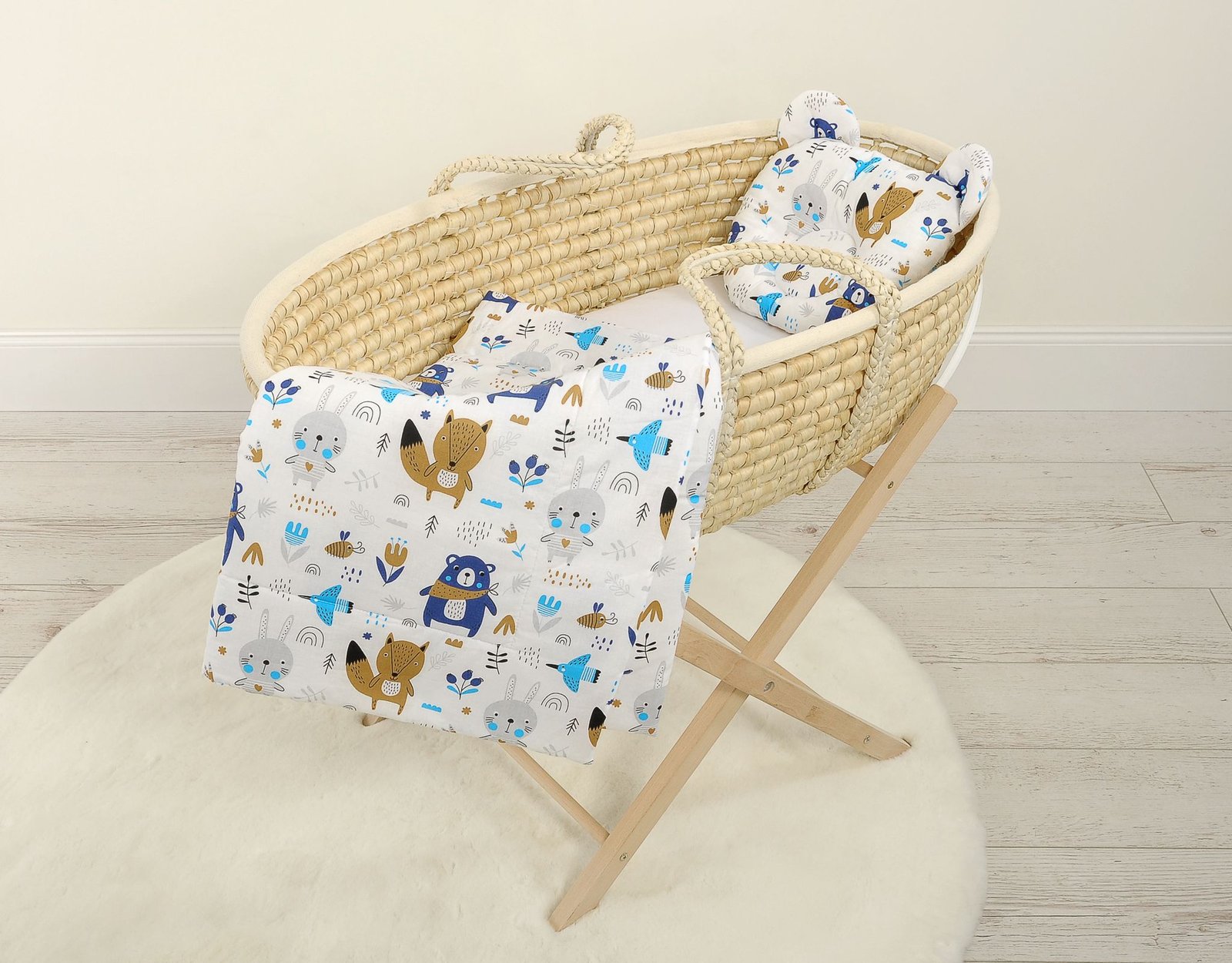 Antklodė su pagalvėle Teddy – 2 dalių komplektas – tamsiai mėlyni meškiukai - Image 7