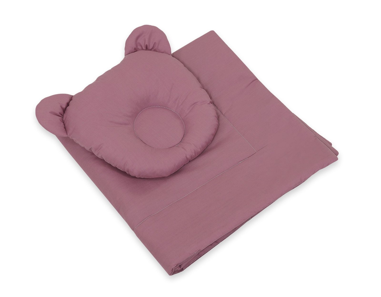 Antklodė su pagalvėle – 2 dalių komplektas – pastelinė violetinė - Image 3