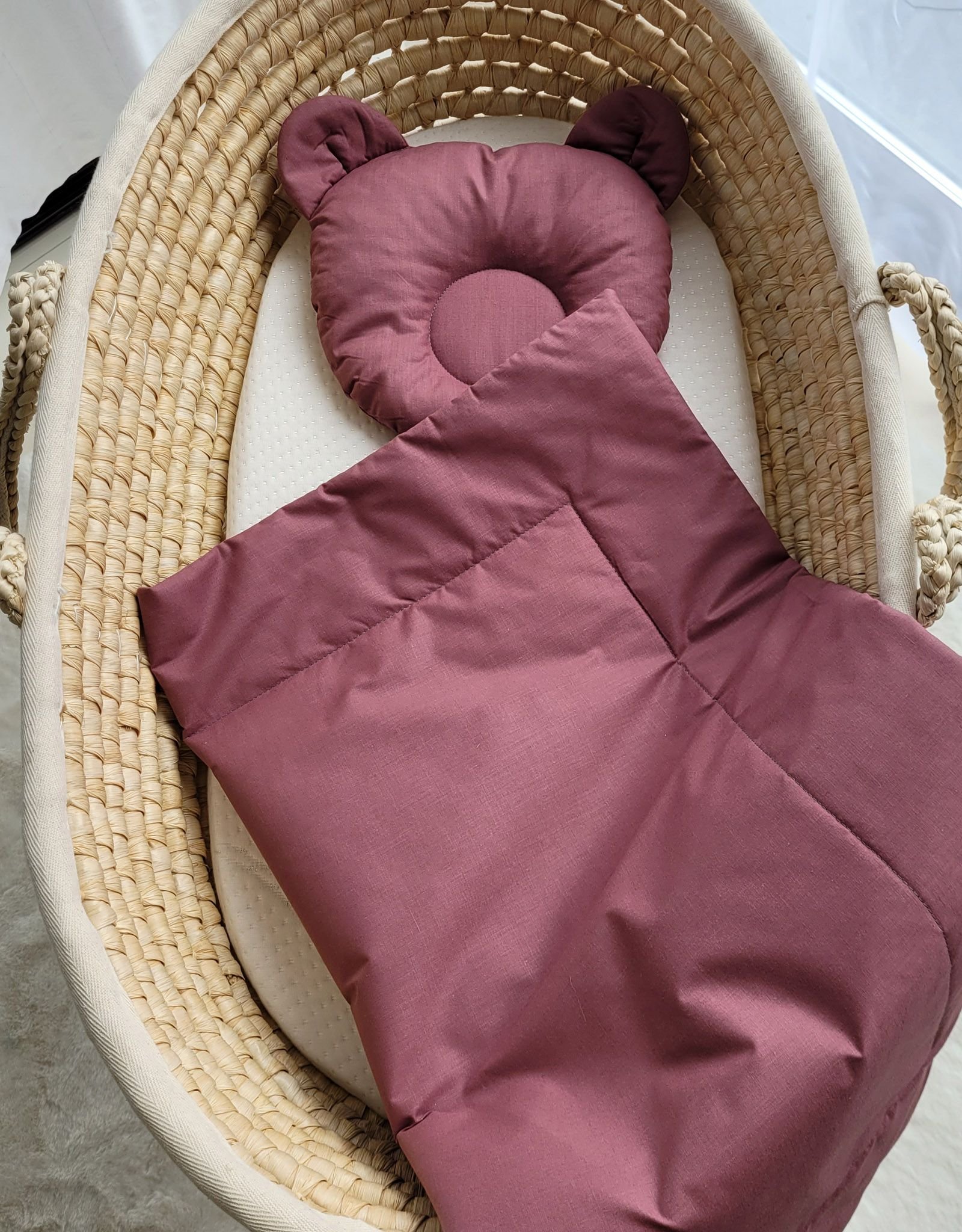 Antklodė su pagalvėle – 2 dalių komplektas – pastelinė violetinė - Image 4