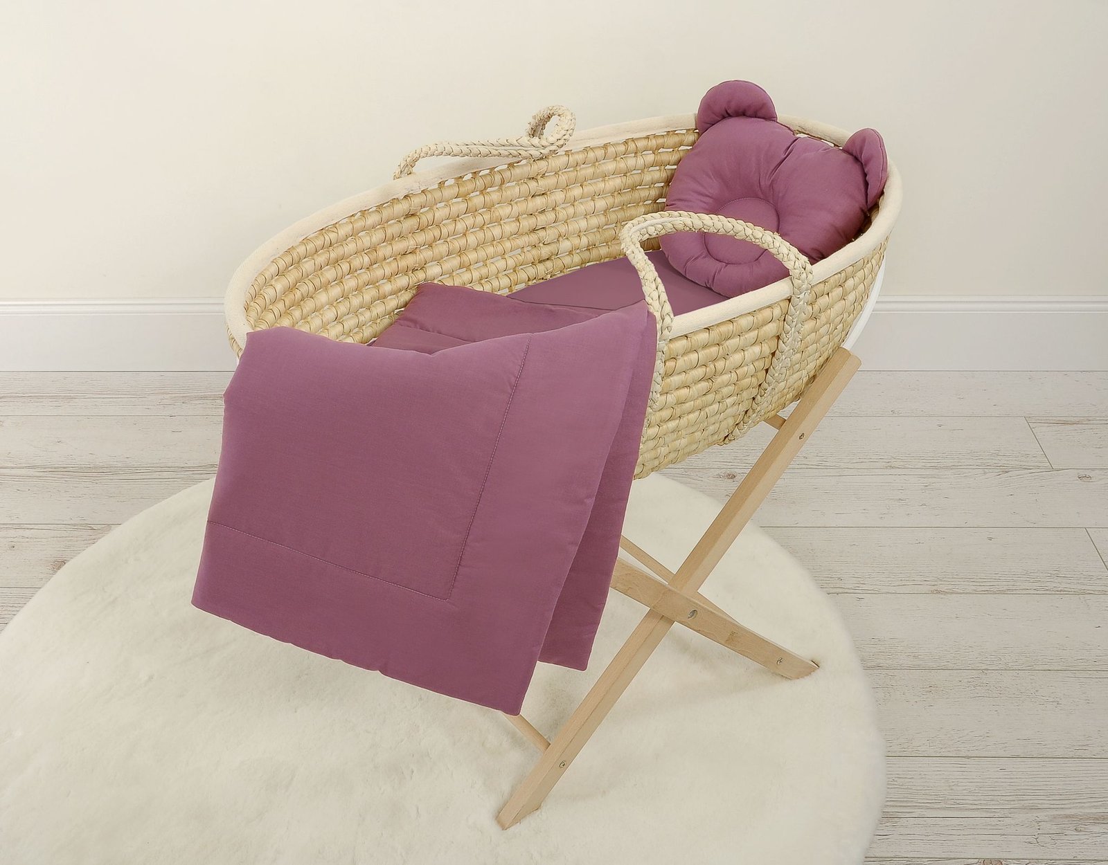 Antklodė su pagalvėle – 2 dalių komplektas – pastelinė violetinė - Image 7