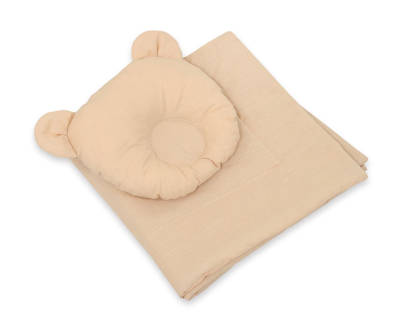 Antklodė su pagalvėle – 2 dalių komplektas – smėlio spalvos - Image 3