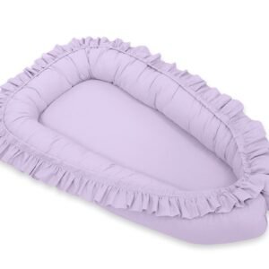 Kūdikio lizdas Premium Cocoon naujagimiams su klostėmis MY SWEET BABY - alyvinė