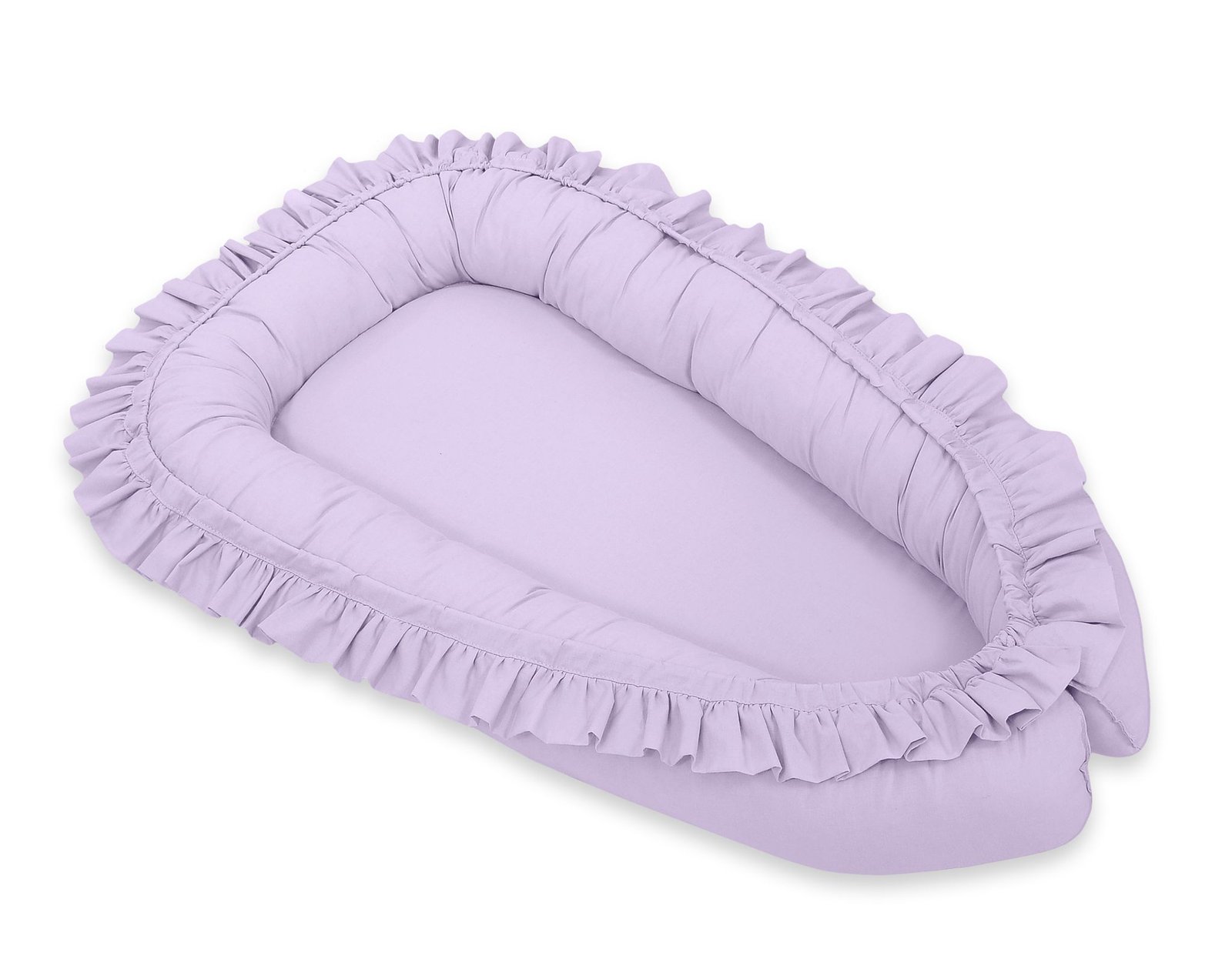 Kūdikio lizdas Premium Cocoon naujagimiams su klostėmis MY SWEET BABY - alyvinė