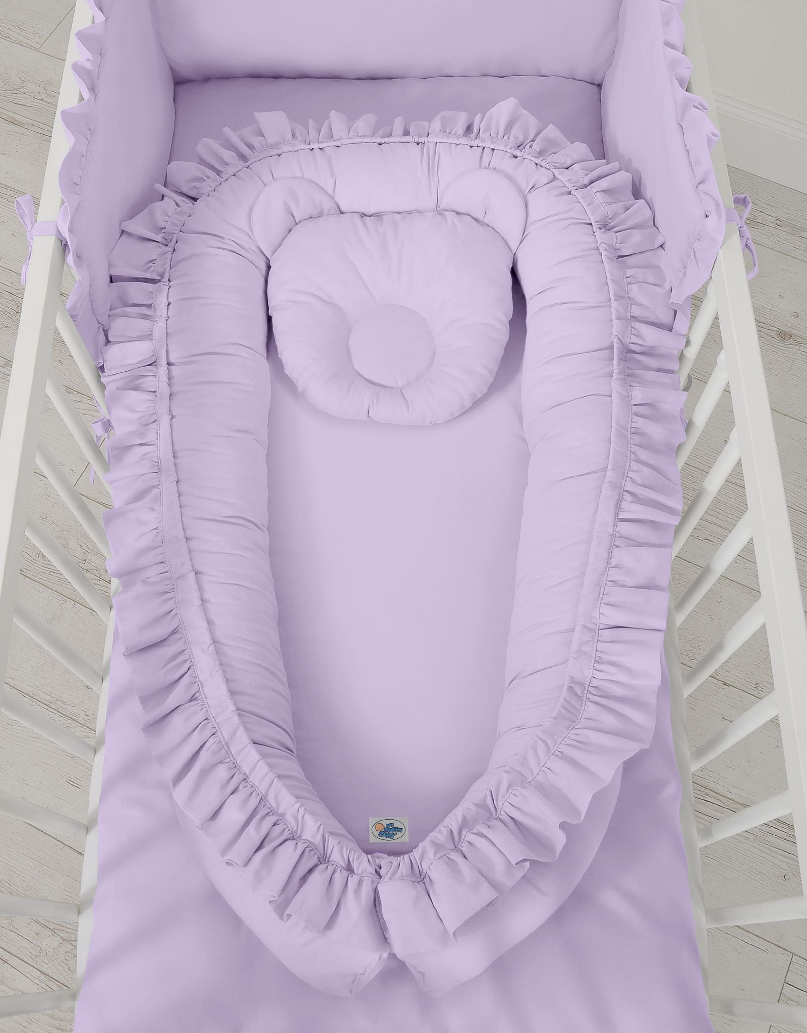Kūdikio lizdas Premium Cocoon naujagimiams su klostėmis MY SWEET BABY - alyvinė - Image 4
