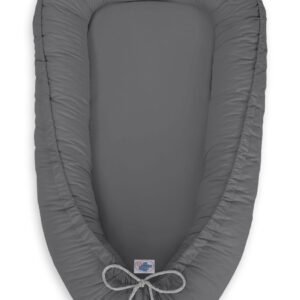 Kūdikio lizdas dvipusis Premium Cocoon naujagimiams MY SWEET BABY - antracito