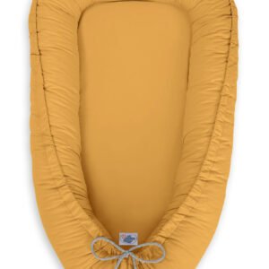 Kūdikio lizdas dvipusis Premium Cocoon naujagimiams MY SWEET BABY - medaus geltona