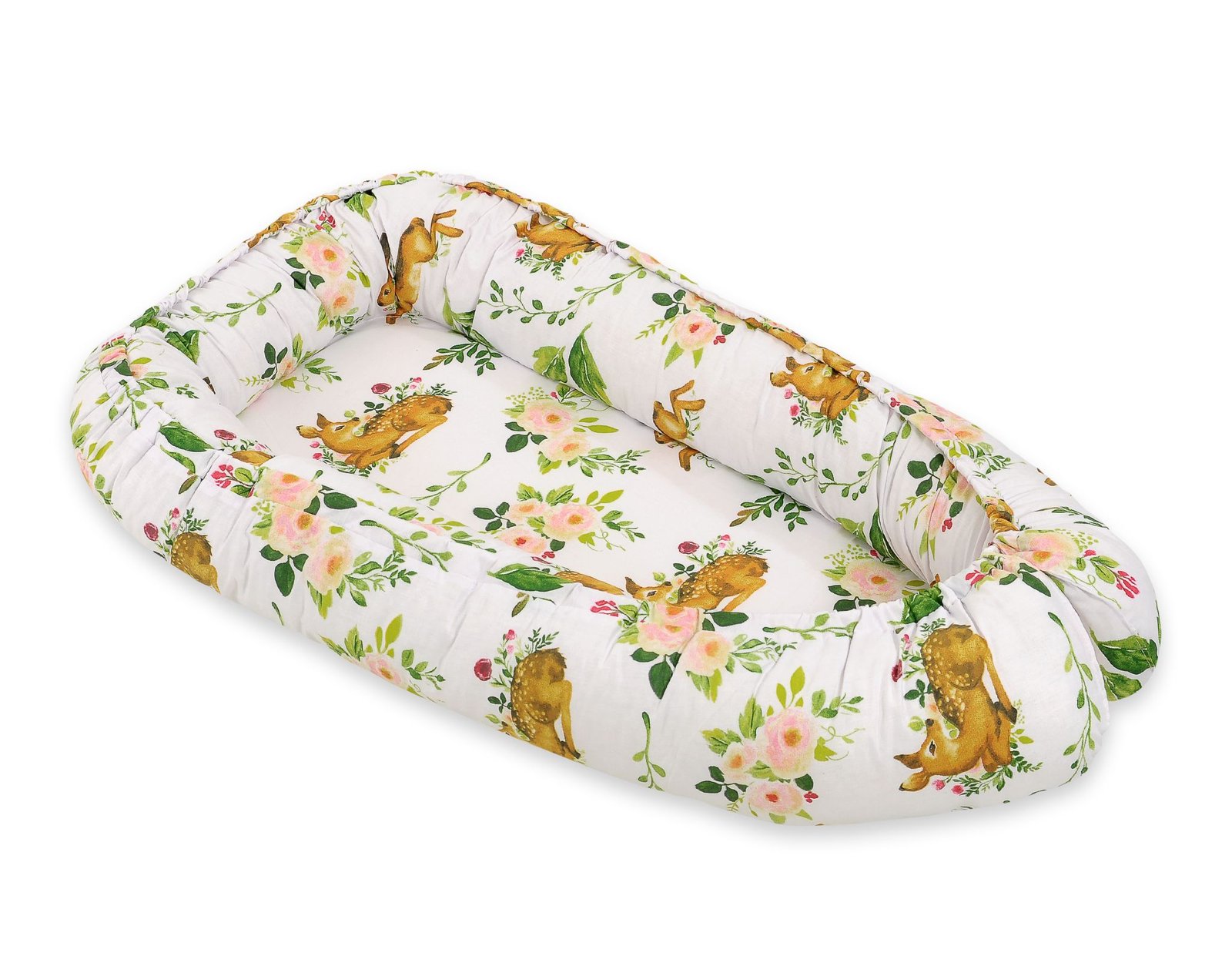 Kūdikio lizdas dvipusis Premium Cocoon naujagimiams BOBONO - miške - Image 3