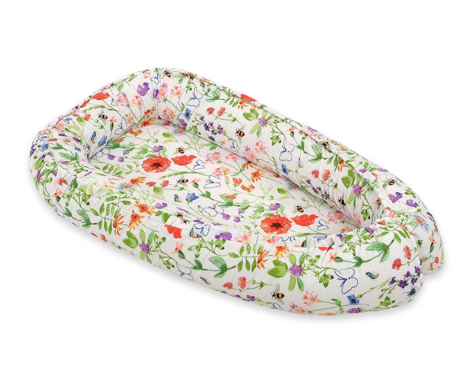 Kūdikio lizdas dvipusis Premium Cocoon naujagimiams BOBONO - pieva - Image 3