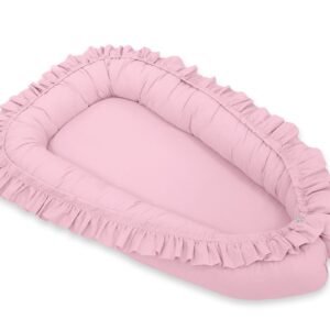 Kūdikio lizdas Premium Cocoon naujagimiams su klostėmis MY SWEET BABY - rožinė