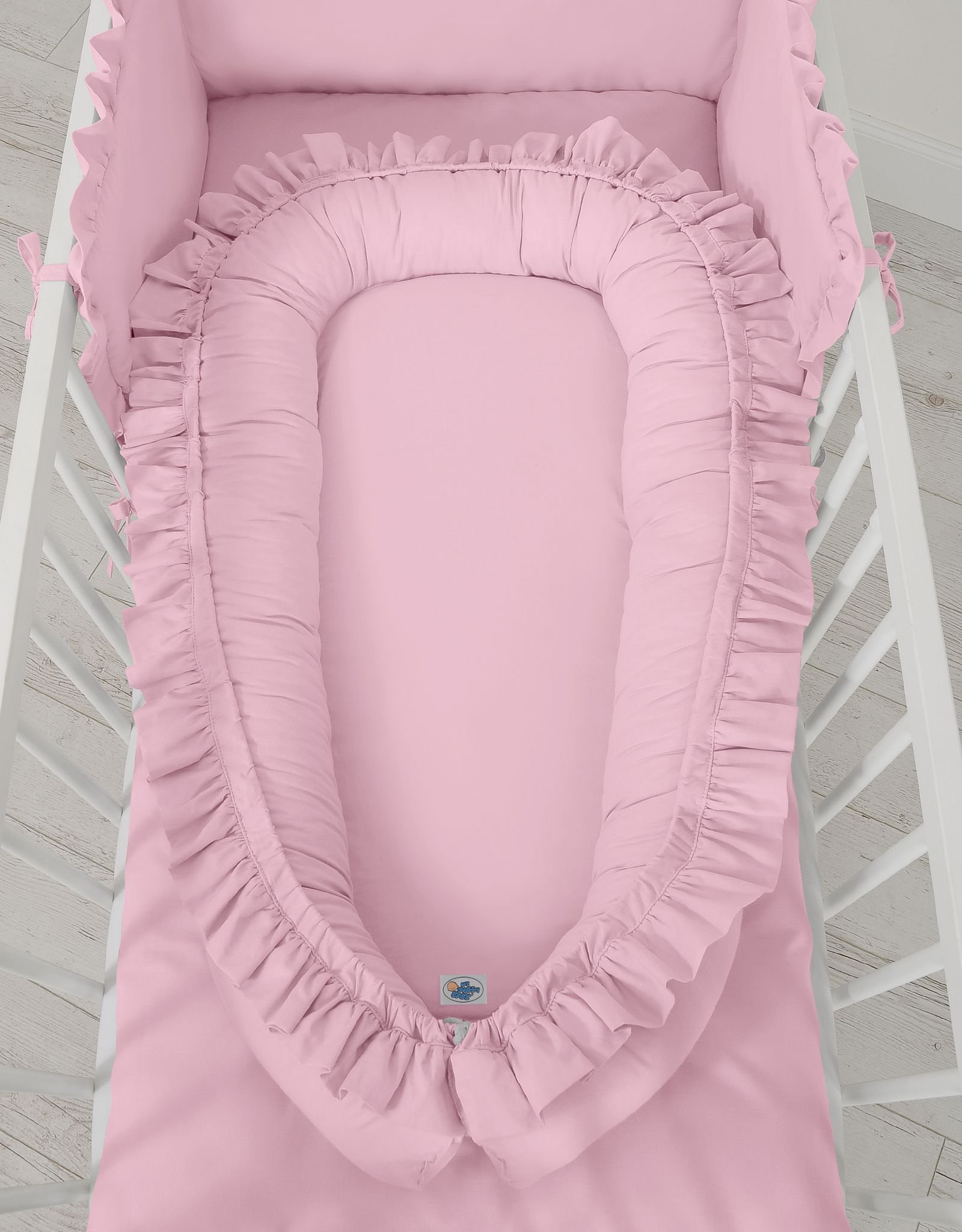 Kūdikio lizdas Premium Cocoon naujagimiams su klostėmis MY SWEET BABY - rožinė - Image 4