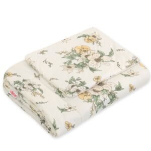 Patalynės komplektas, 2 dalių, 75x100cm NEWBORN - Klematis ant bėžo fono