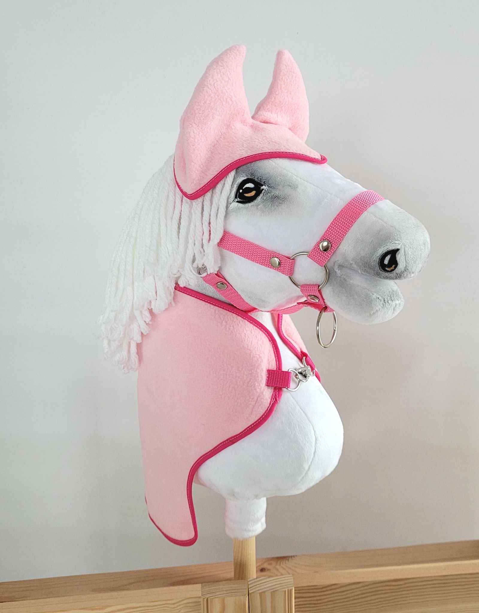 Rinkinys Hobby Horse A4 ir A5: flisinis pledas + naušnikai - šviesiai rožinė - Image 2