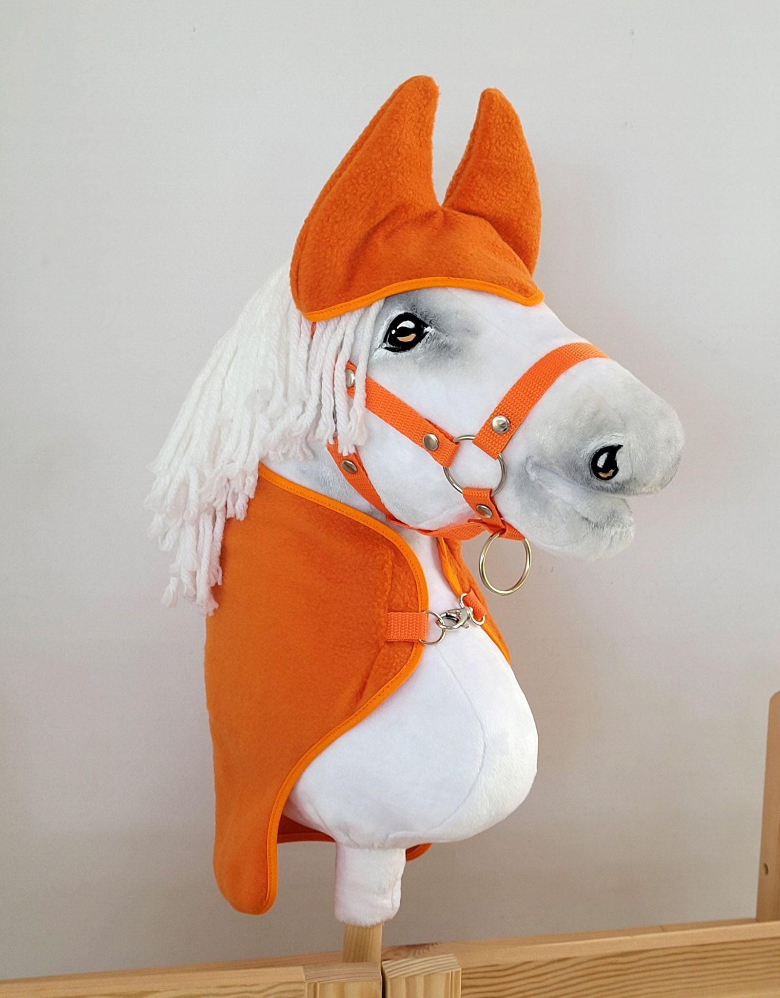 Rinkinys Hobby Horse A4 ir A5: flisinis pledas + naušnikai - oranžinė - Image 2