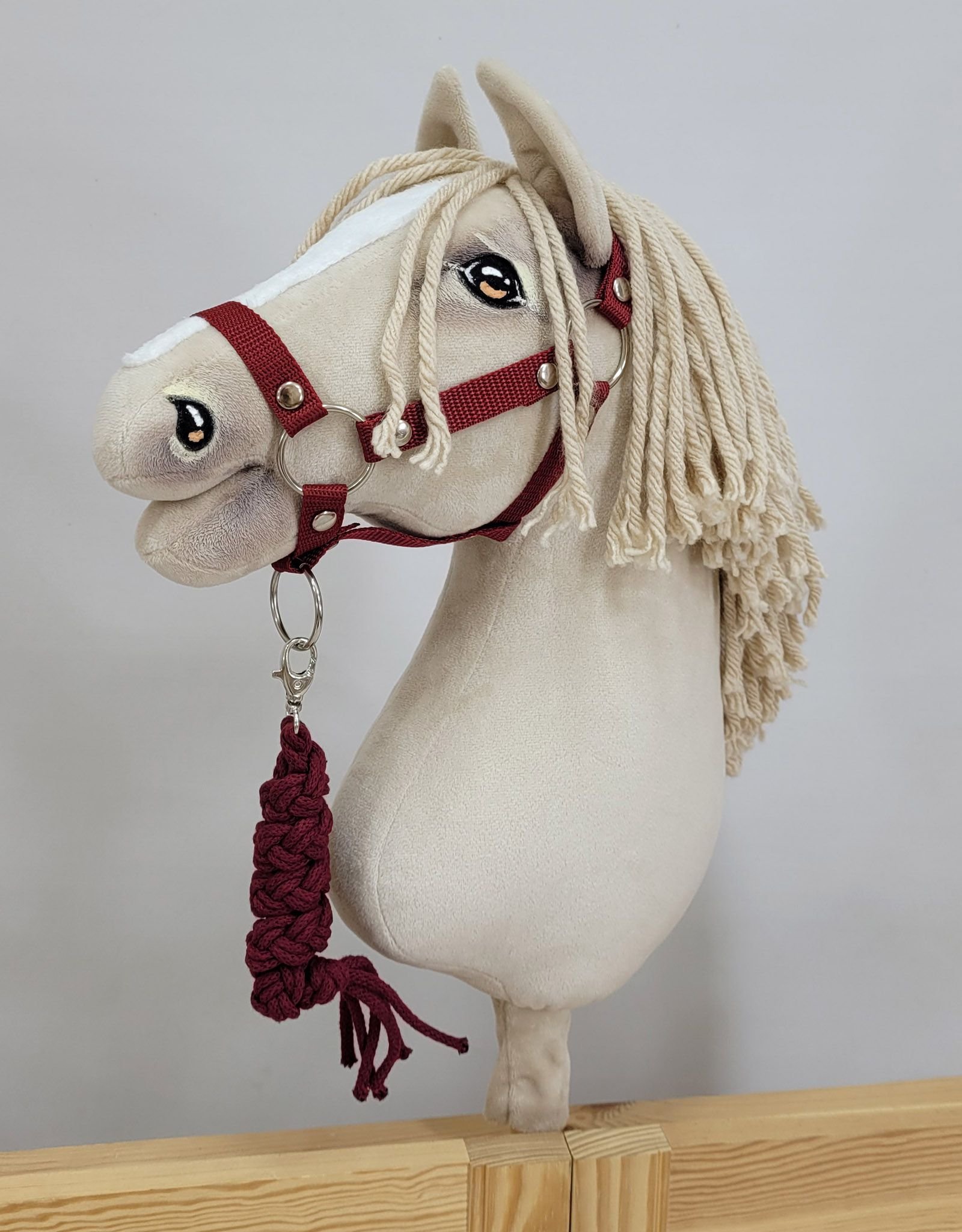 Rinkinys Hobby Horse: apynasris A3 + pavadėlis iš virvės - bordo - Image 3