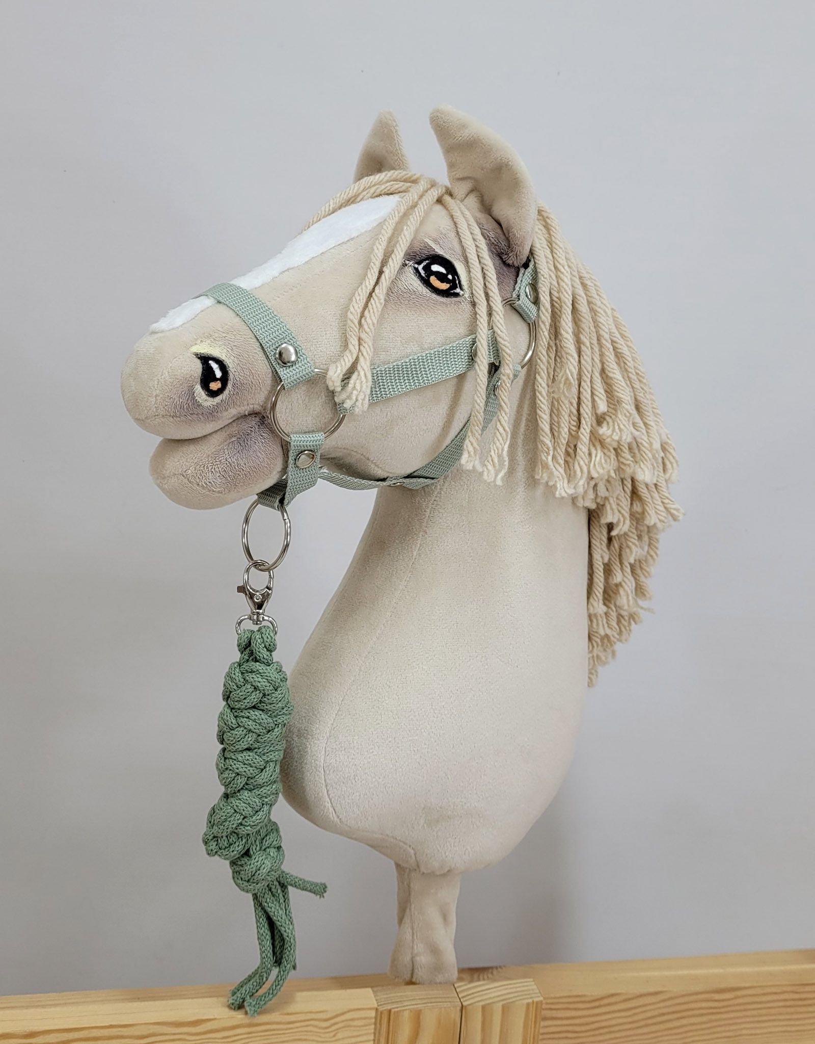 Rinkinys Hobby Horse: apynasris A3 + pavadėlis iš virvės - šalavijo spalvos - Image 3