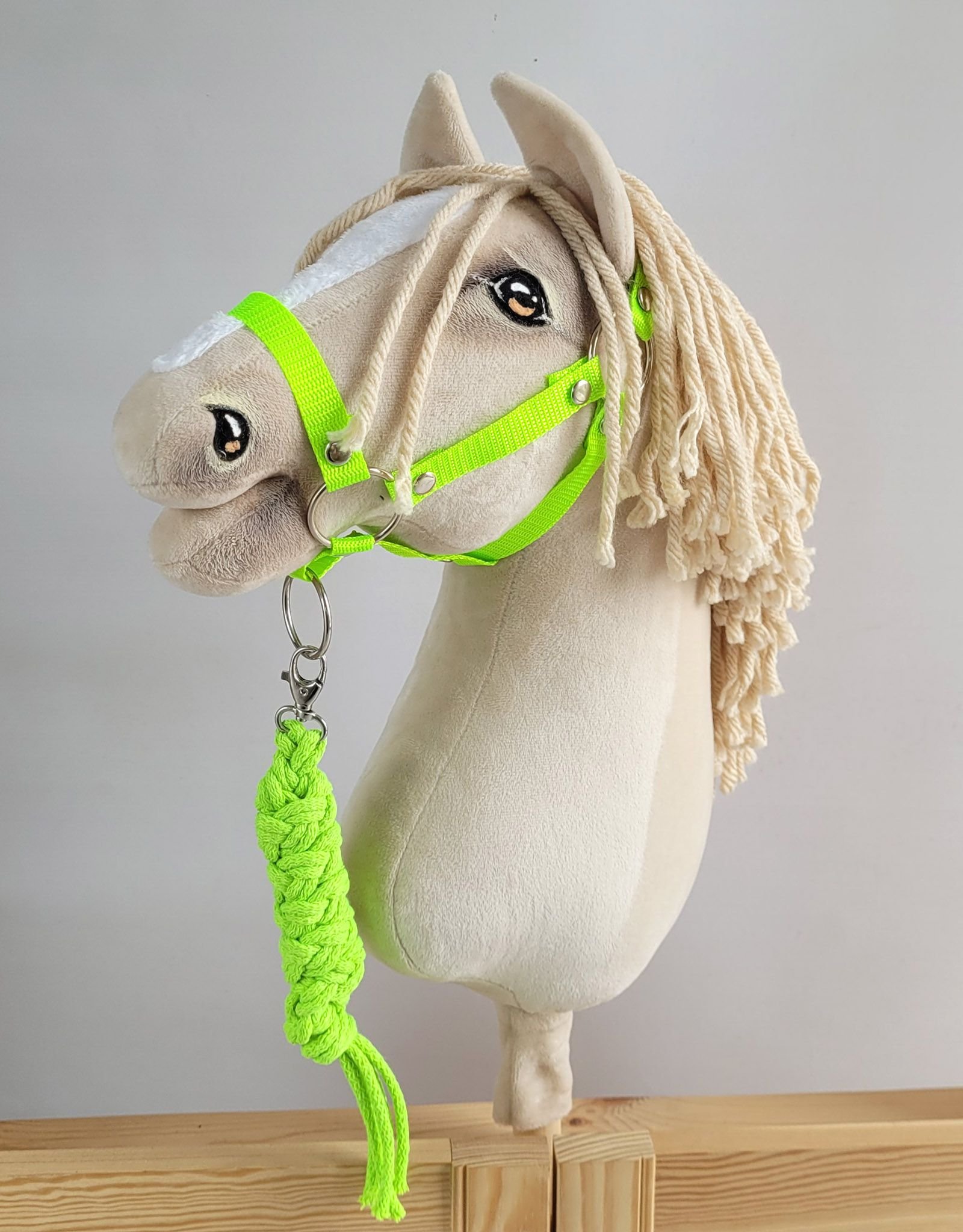 Rinkinys Hobby Horse: apynasris A3 + pavadėlis iš virvės - neoninė žalia - Image 4