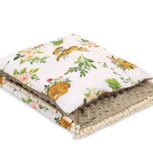 Set: Double-sided blanket minky + pillow- In the forest