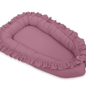 Kūdikio lizdas Premium Cocoon naujagimiams su klostėmis MY SWEET BABY - pastelinė alyvinė